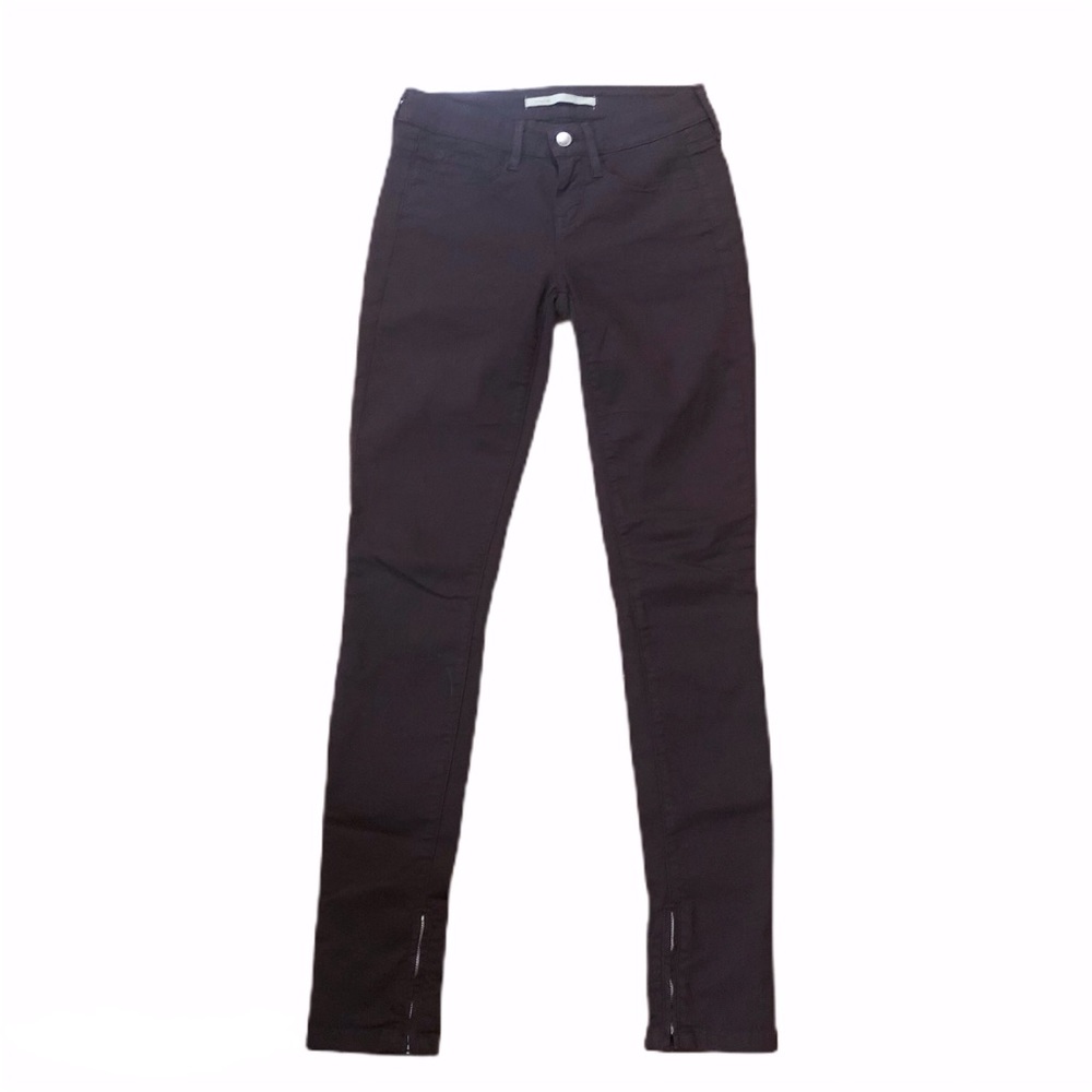 Vince Dark Raisin Zip Leg Skinny Jeans 0574 - Picture 8 of 11